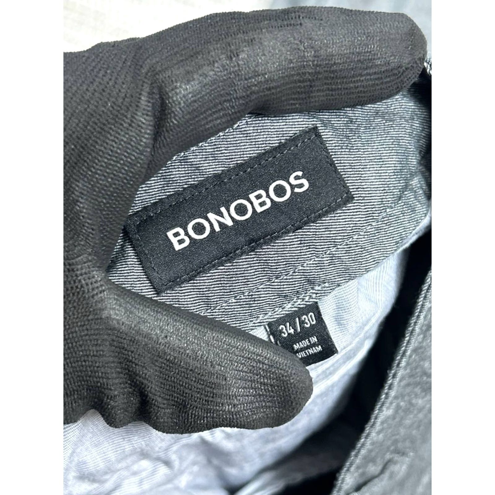 Bonobos Bonobos Slim Chino Pants Mens 34x30 Gray Heathered Cotton Spandex Straight Leg Casual Business Men Size US 34 / EU 50 - 3 Thumbnail