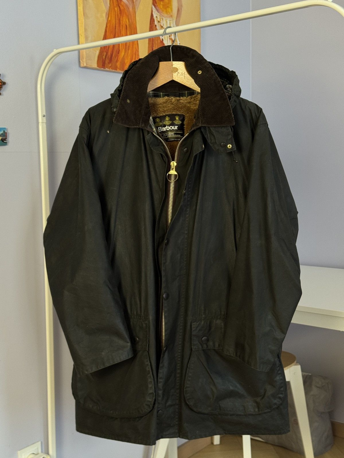 Barbour Vintage 90’s Barbour A200 Border Jacket Full Set Size US XL / EU 56 / 4 - 1 Thumbnail
