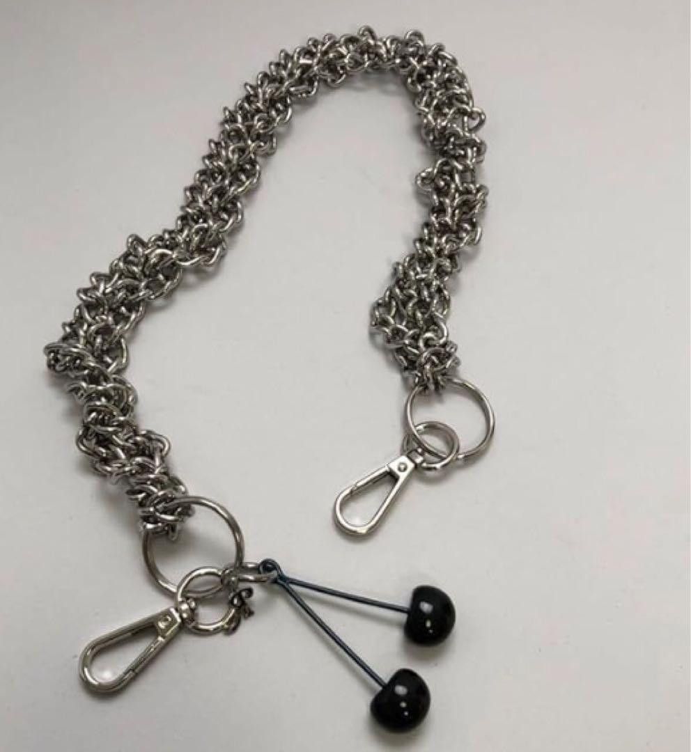 Raf Simons A/W 2019 twisted black cherry wallet chain