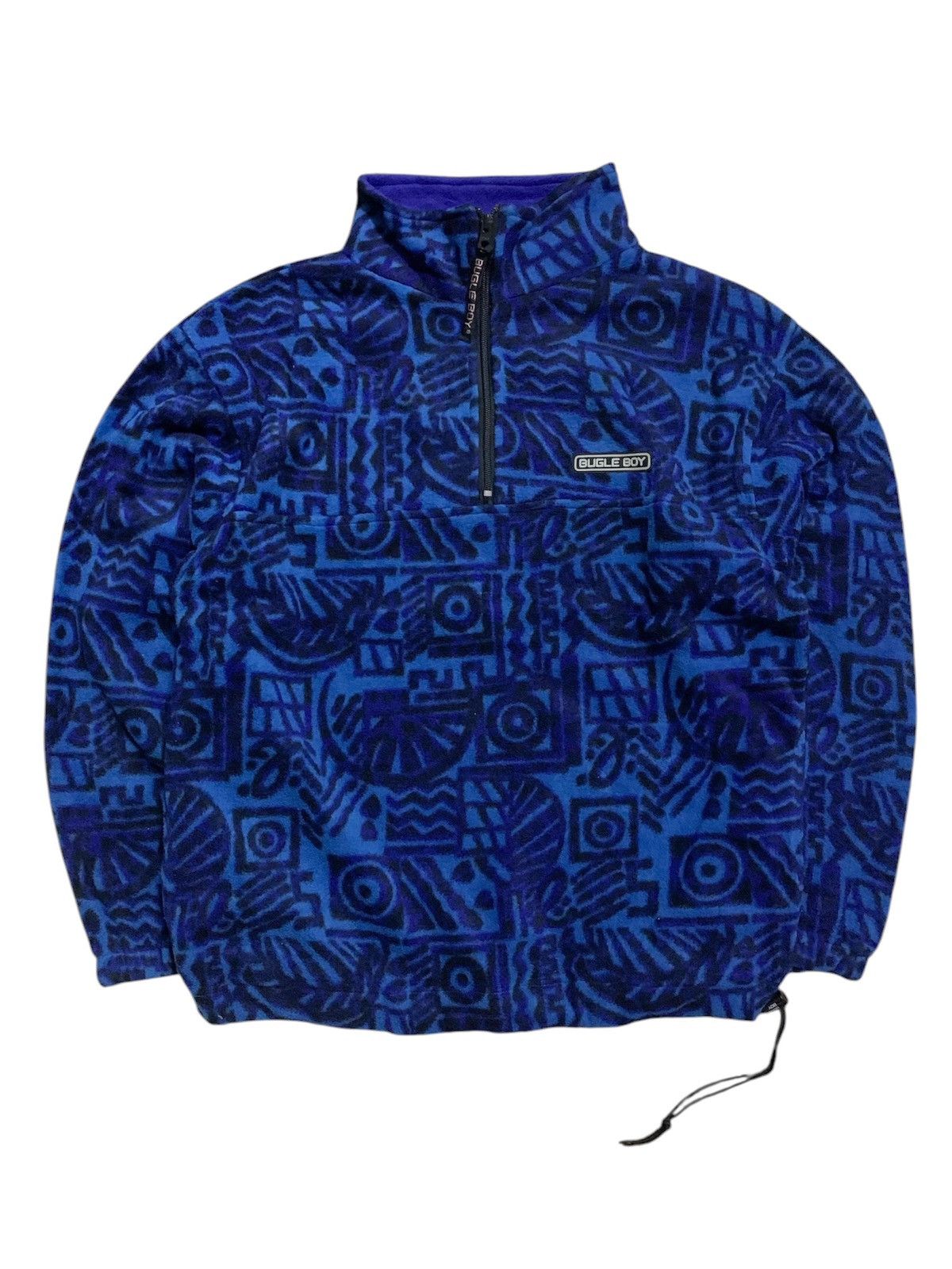 Bugle Boy Vintage 90s Bugle Boy Half Zip Sweater Fleece Size US M / EU 48-50 / 2 - 1 Thumbnail