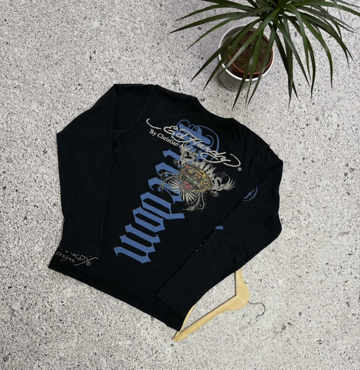Christian Audigier × Ed Hardy Ed Hardy By Christian Audigier Longsleeve T-Shirt Y2K Hype Size US L / EU 52-54 / 3 - 2 Thumbnail