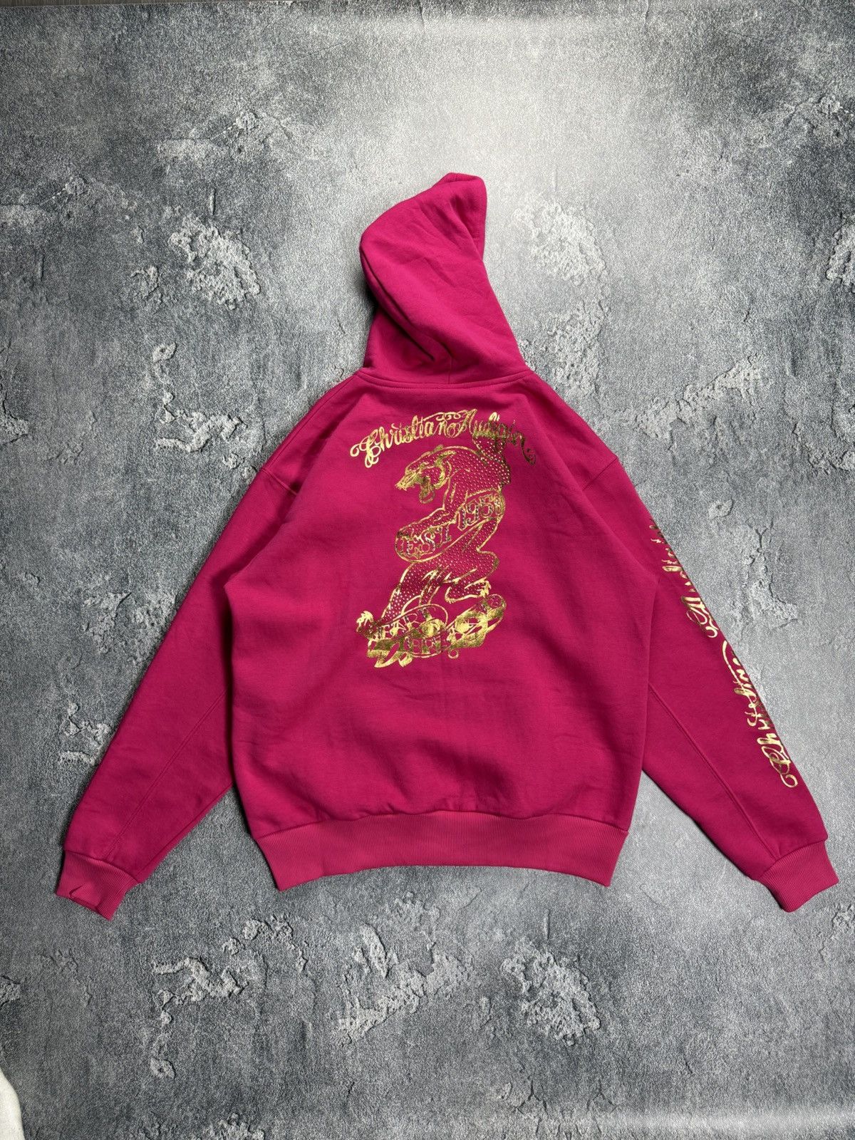 Christian Audigier VNTG Christian Audigier Y2K Rhinestone Baggy Zip Hoodie Size US XL / EU 56 / 4 - 8 Thumbnail