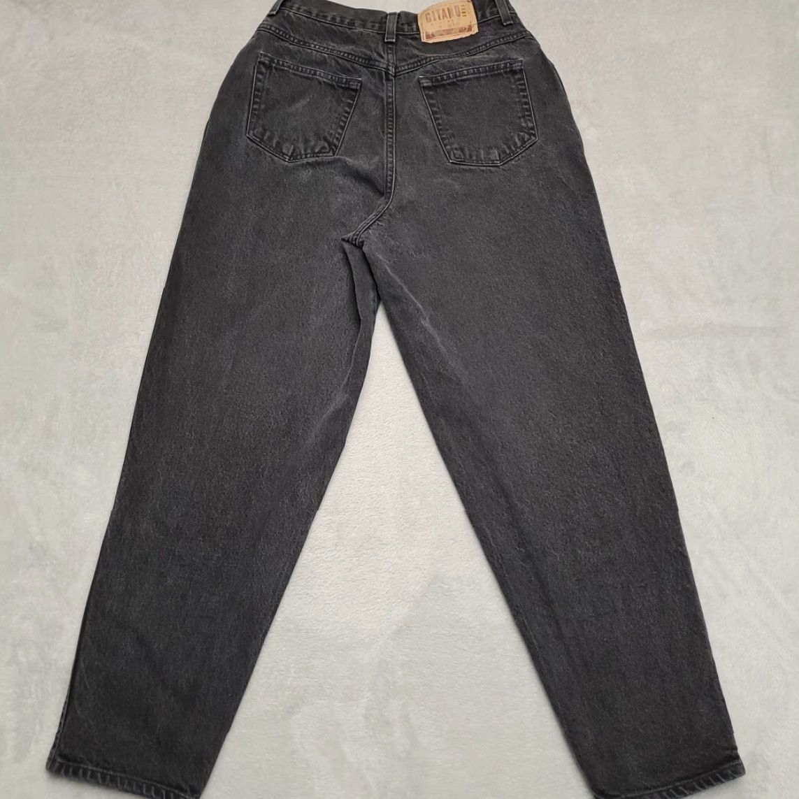 Vintage VINTAGE Gitano Jeans Womens 12 Black Faded Denim Mom High Rise Y2K Tapered Pants Jeans Size 34" / US 12 / IT 48 - 6 Thumbnail