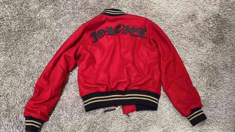 Amiri Amiri 18aw show model red palace gold thread jacket Size US S / EU 44-46 / 1 - 2 Thumbnail