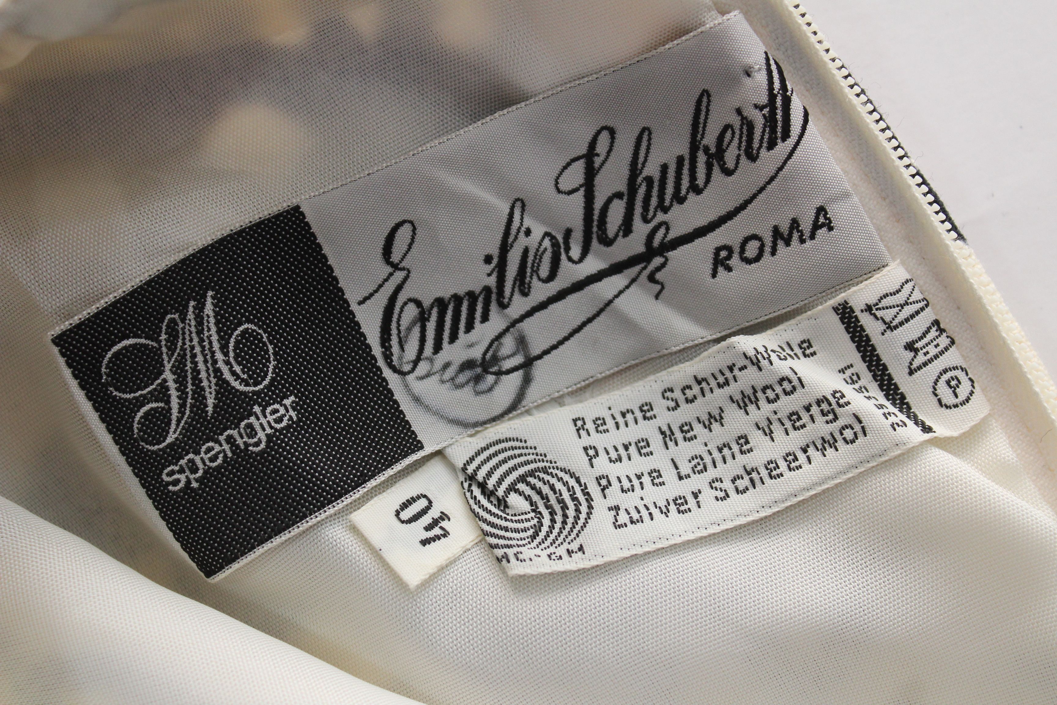 Vintage Vintage Emilio Schuberth Roma Wool Mini Dress - Size 40 Size S / US 4 / IT 40 - 12 Thumbnail