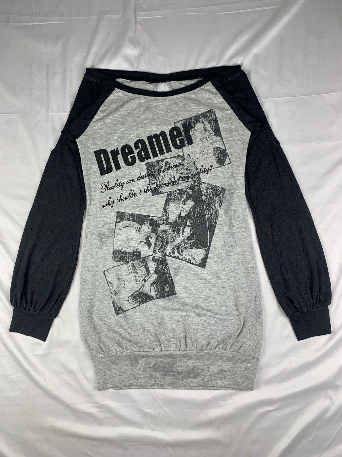 Japanese Brand Valley-G Over Shoulders Girl Graphic Longsleeve Dressy Top Size M / US 6-8 / IT 42-44 - 1 Thumbnail