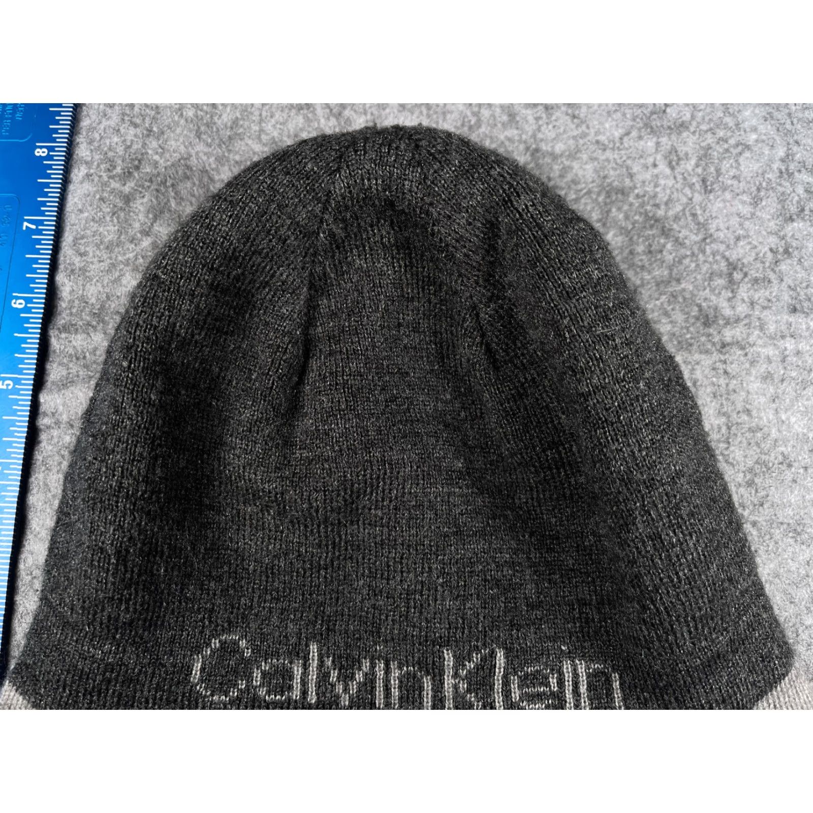 Calvin Klein Calvin Klein Beanie Hat Adult One Size Gray Knit Reversible Lightweight Outdoors Unisex Mens Womens Size ONE SIZE - 3 Thumbnail