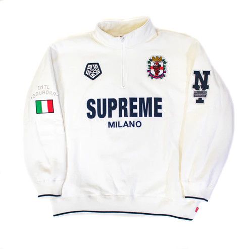 image of Supreme Milano Half Zip Pullover White, Men's (Size 2XL)