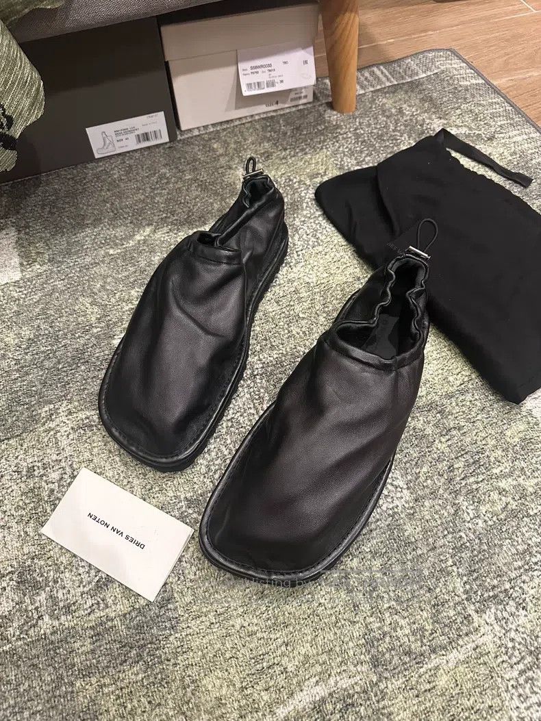 Dries Van Noten Dries Van Noten Lambskin Square Toe Slippers Size US 10 / EU 43 - 2 Thumbnail