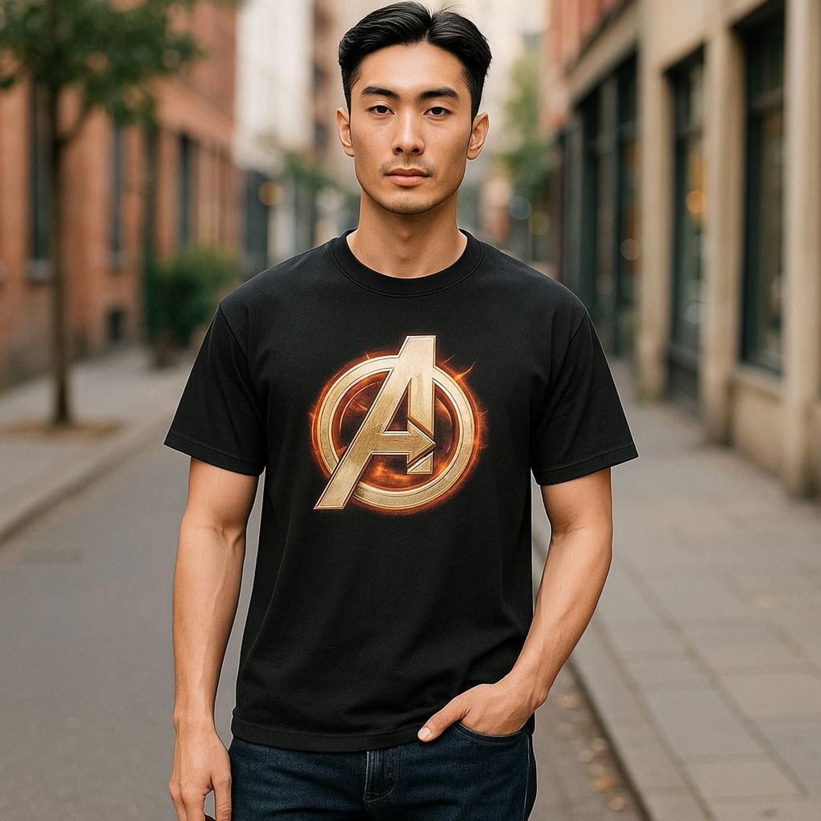 Marvel Comics Marvel Avengers Graphic T-Shirt - Black Size US XL / EU 56 / 4 - 1 Thumbnail