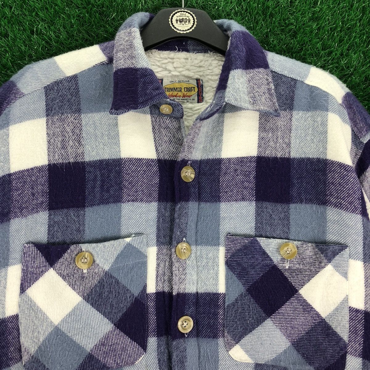 Flannel × Japanese Brand × Vintage Vintage 80's Flannel Jacket Sherpa Lining by Trimmer Craft Size US XL / EU 56 / 4 - 7 Thumbnail