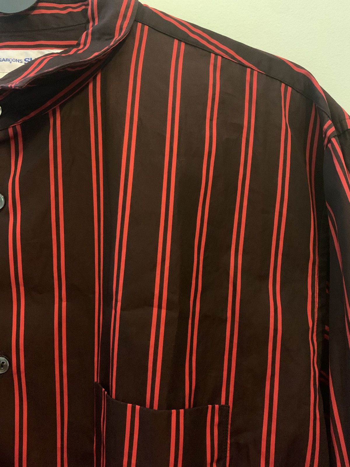 Comme des Garcons SHIRT CDG RED PINSTRIPE SHIRT Size US XL / EU 56 / 4 - 2 Thumbnail