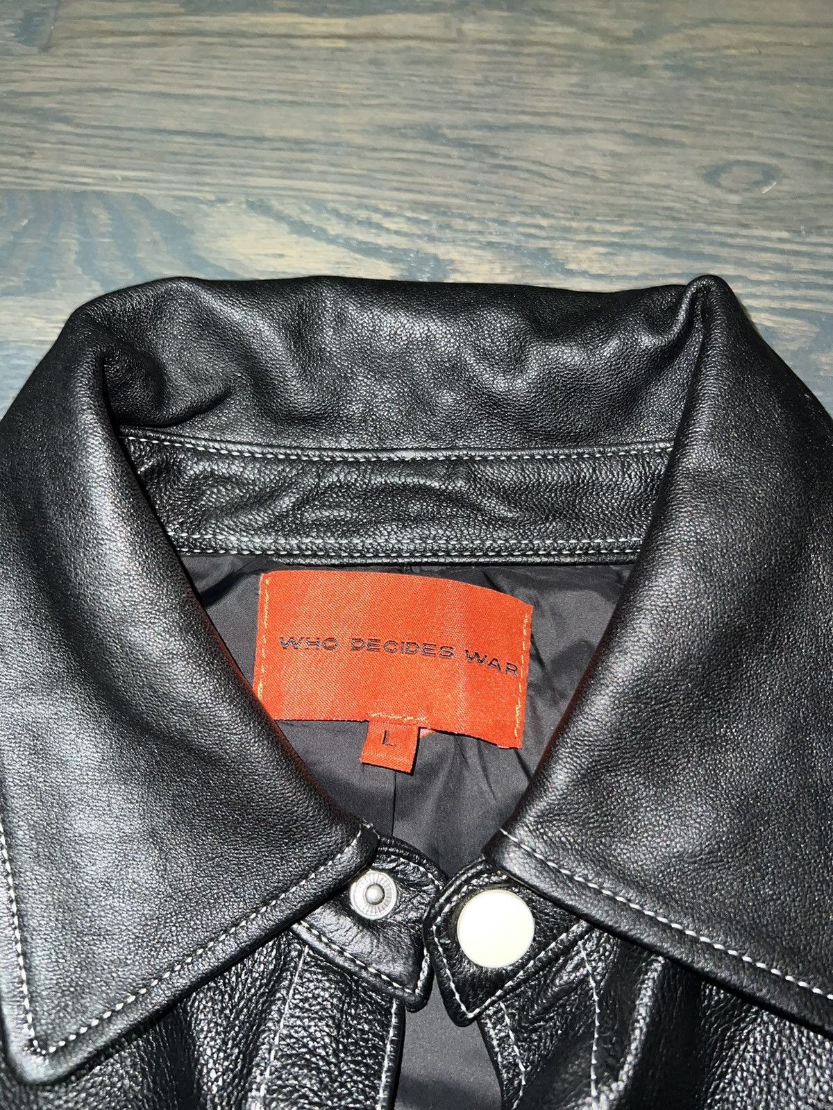 Who Decides War WDW LEATHER BUTTON UP SHIRT Size US L / EU 52-54 / 3 - 8 Thumbnail