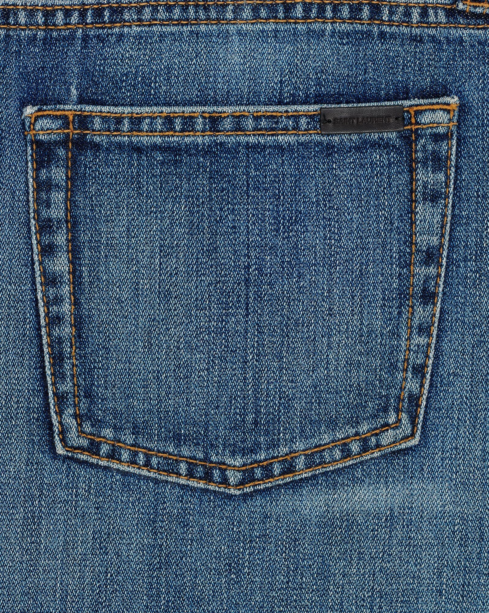 Saint Laurent Paris o1s1wg110125 657007 Slim-Fit Short Ink Wash Denim in Blue Size 30" / US 8 / IT 44 - 4 Thumbnail