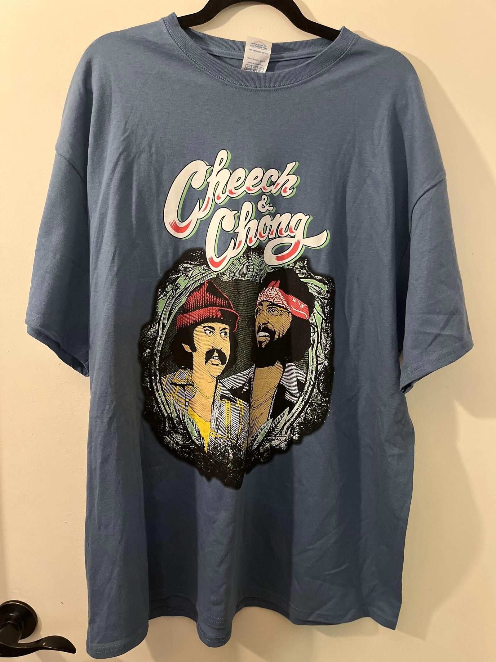 Designer Cheech & Chong Graphic Tee - Blue Delta 2XL Size US XXL / EU 58 / 5 - 1 Thumbnail