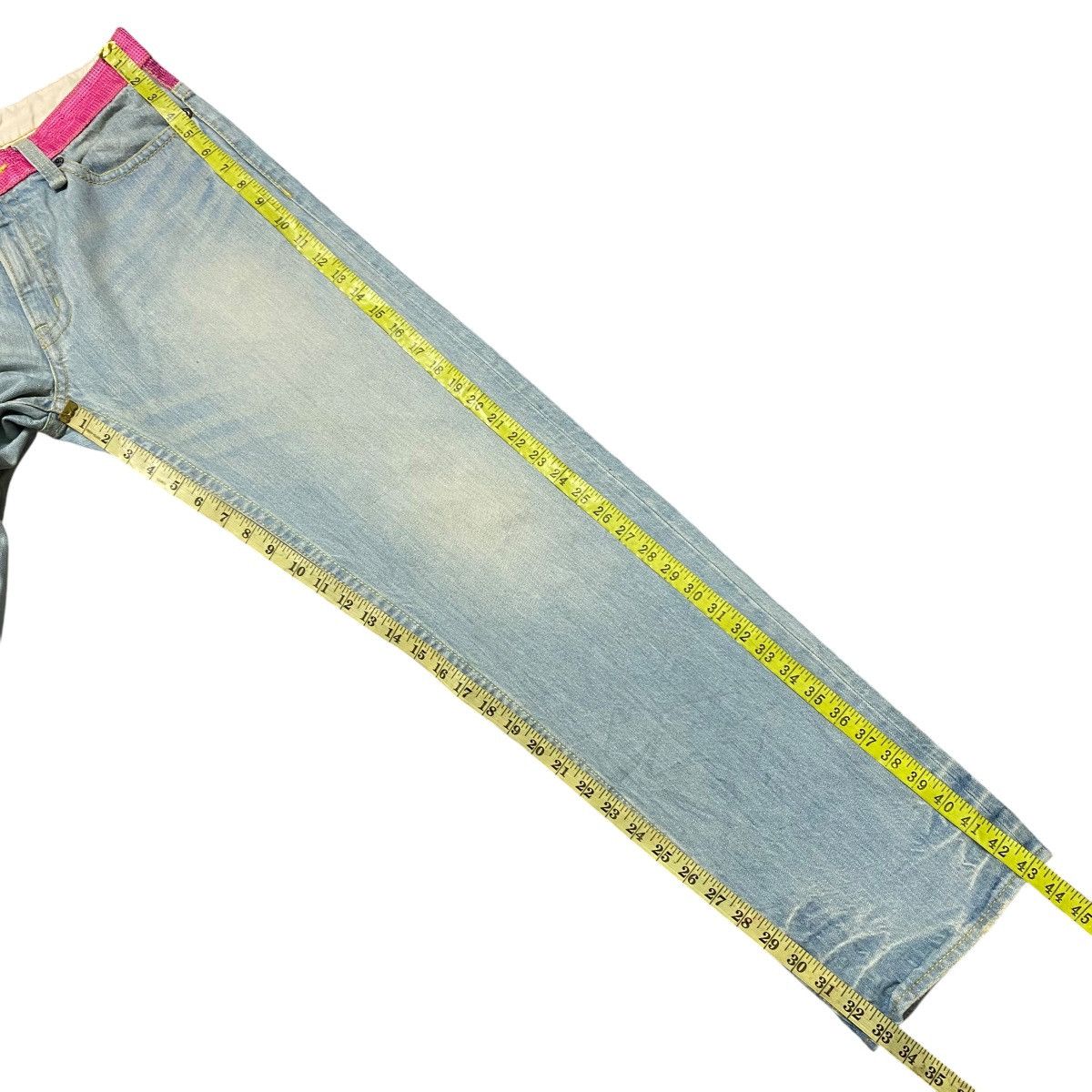 Japanese Brand CO&LU Denim Mesh Painter Jeans Size US 33 - 16 Thumbnail