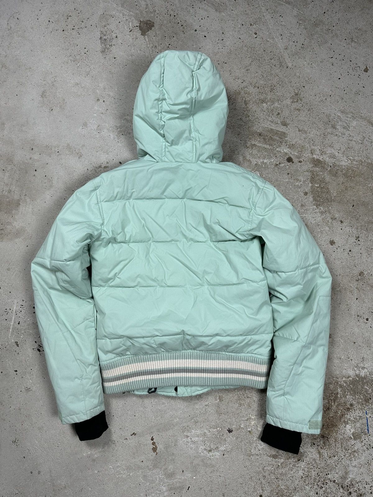 If Six Was Nine × Japanese Brand × Le Grande Bleu (L.G.B.) Vintage Y2K Faux Fur Bomber Mint Jacket Hooded Utility Size US S / EU 44-46 / 1 - 2 Thumbnail
