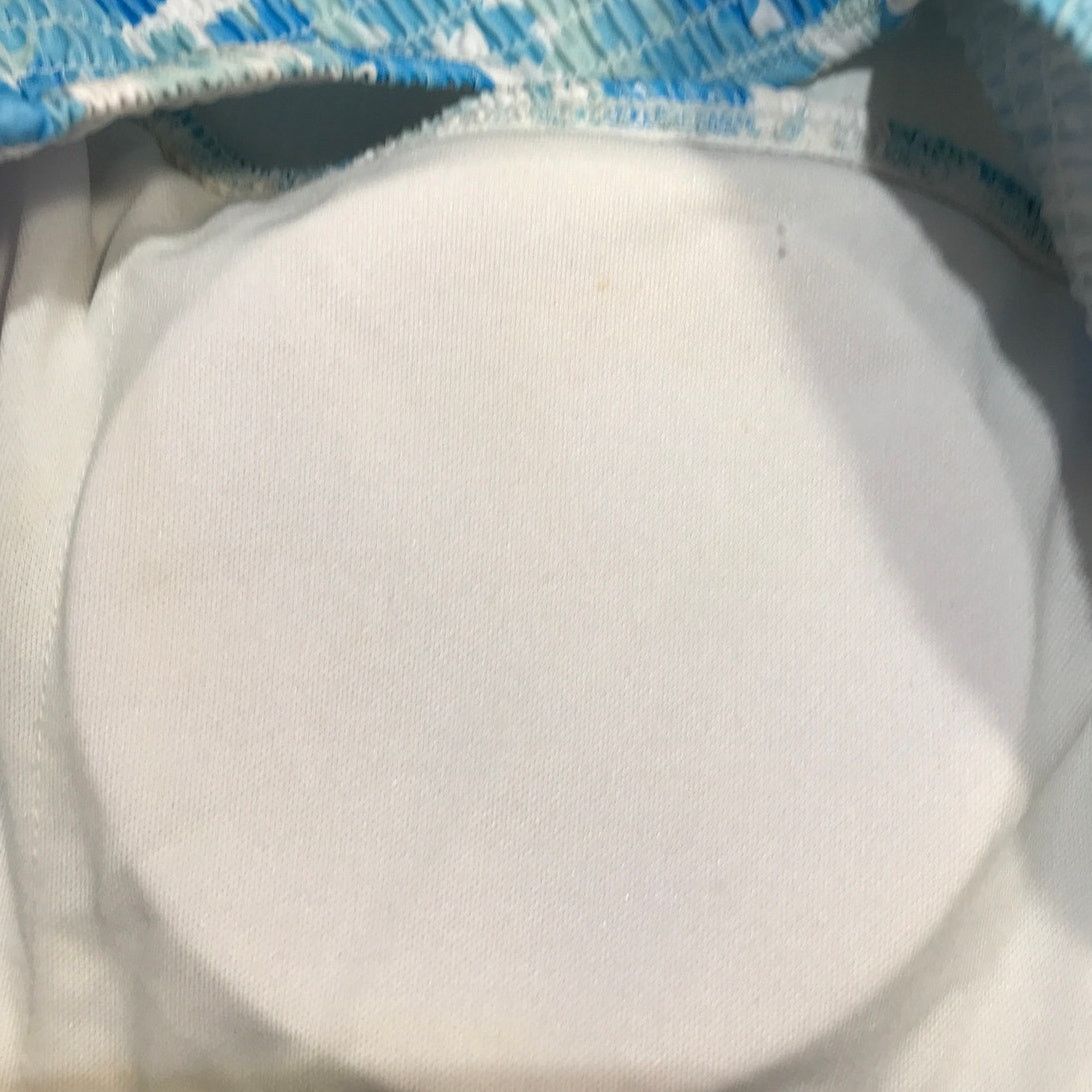 Other Y2K Blue White Tie Dye Smocked One Shoulder Bikini Top L Size L / US 10 / IT 46 - 3 Thumbnail