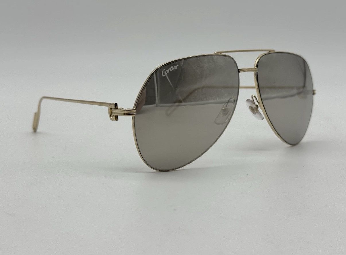 Cartier Aviator 62mm GOLD Mirror Sunglasses CT0110S Vendome Size ONE SIZE - 3 Thumbnail