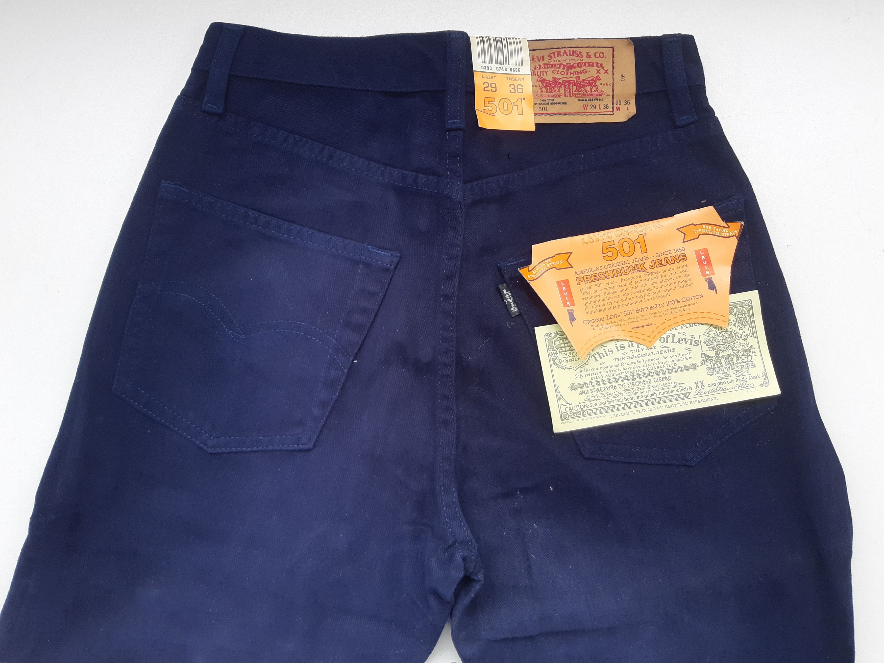 Levi's Vintage 2001 LEVIS 501 Jeans Italy size W29 L36 NWT Size 29" - 5 Thumbnail