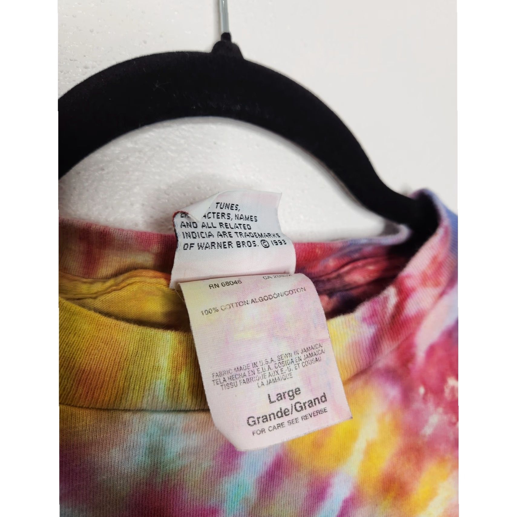 Vintage VINTAGE Tie Dye Boxy Warner Bros Nature Earth Art 90s Large Shirt Unisex Adults Size US L / EU 52-54 / 3 - 3 Thumbnail