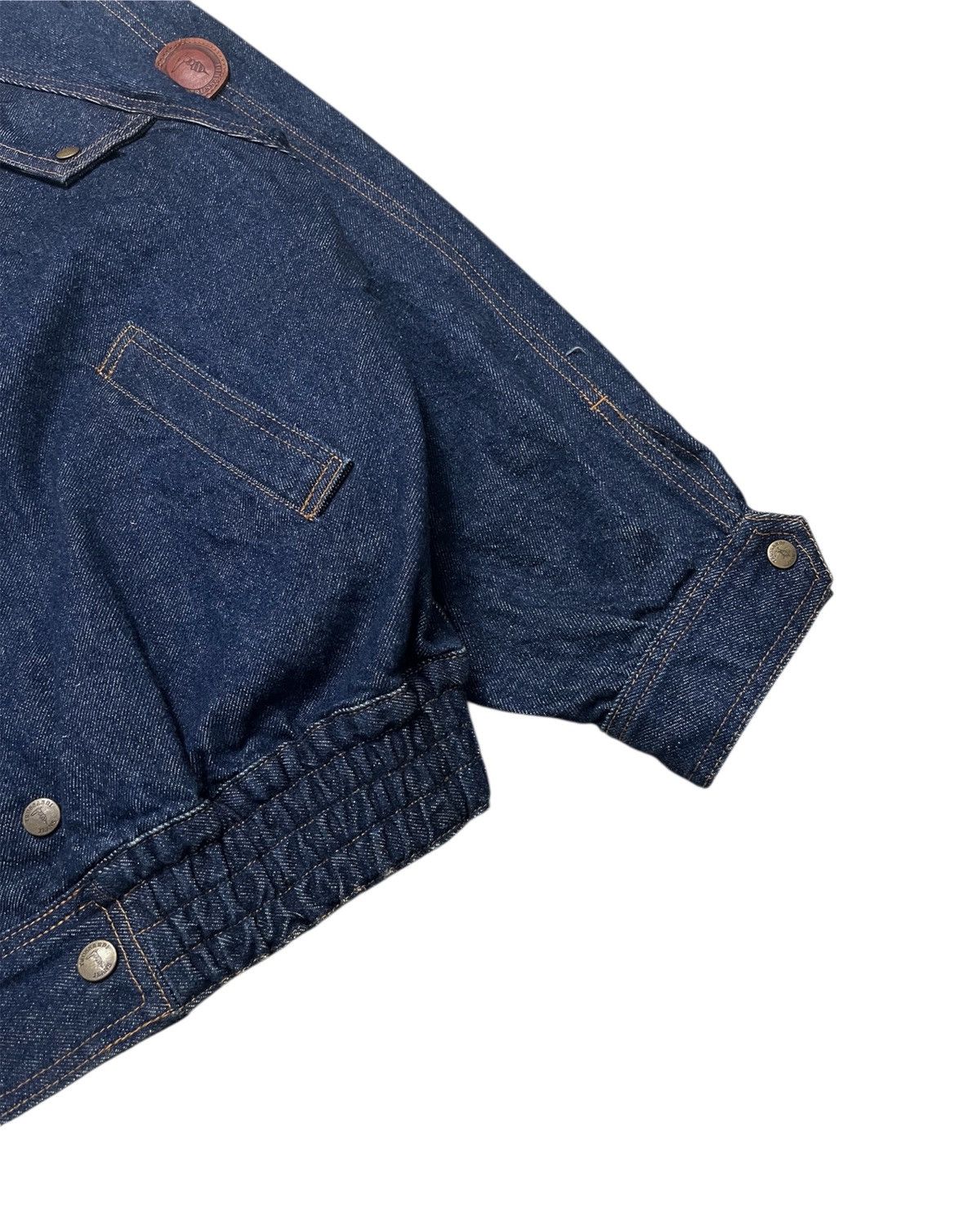 Trussardi 1980s Double Breasted Japanese Denim Blouson Jacket Size US XL / EU 56 / 4 - 10 Thumbnail