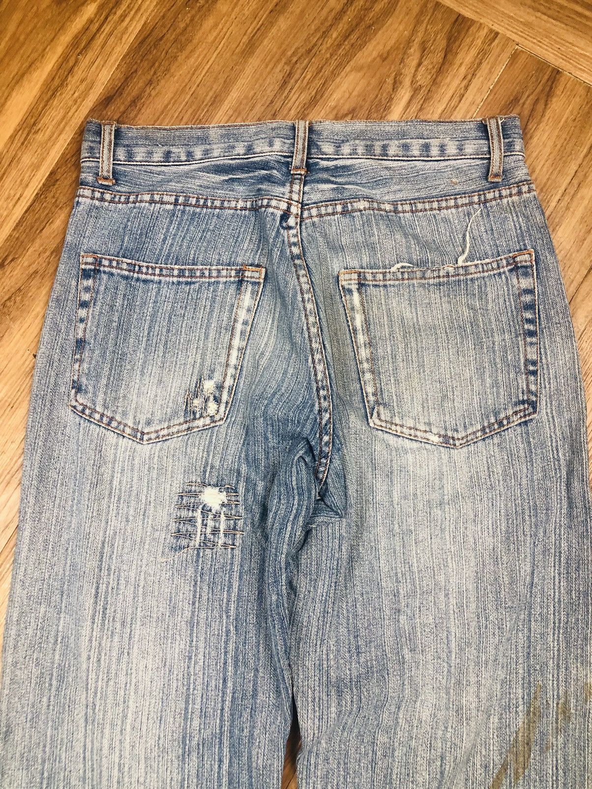Japanese Brand Mulkul Jeans Y2K Distressed Baggy Denim (38) Size US 30 / EU 46 - 13 Thumbnail