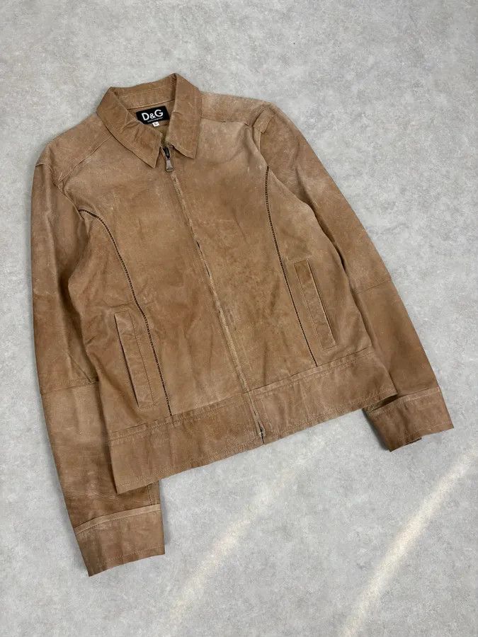 Dolce & Gabbana 2000s Dolce & Gabbana Beige Rodeo Leather Jacket Size US M / EU 48-50 / 2 - 4 Thumbnail