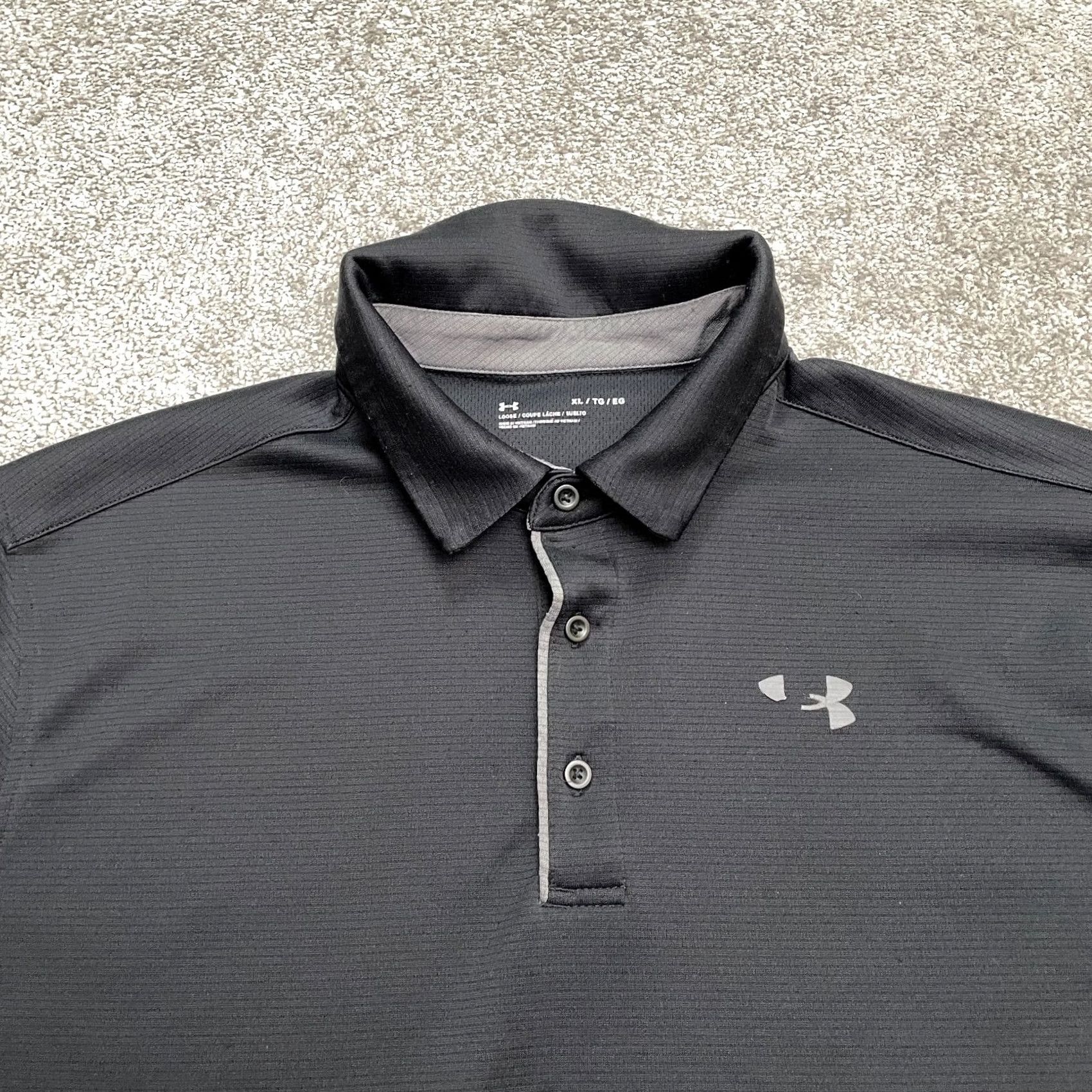 Under Armour Under Armour Polo Shirt Mens XL Black Stretch Thick Active Polo Tennis Shirt Size US XL / EU 56 / 4 - 3 Thumbnail