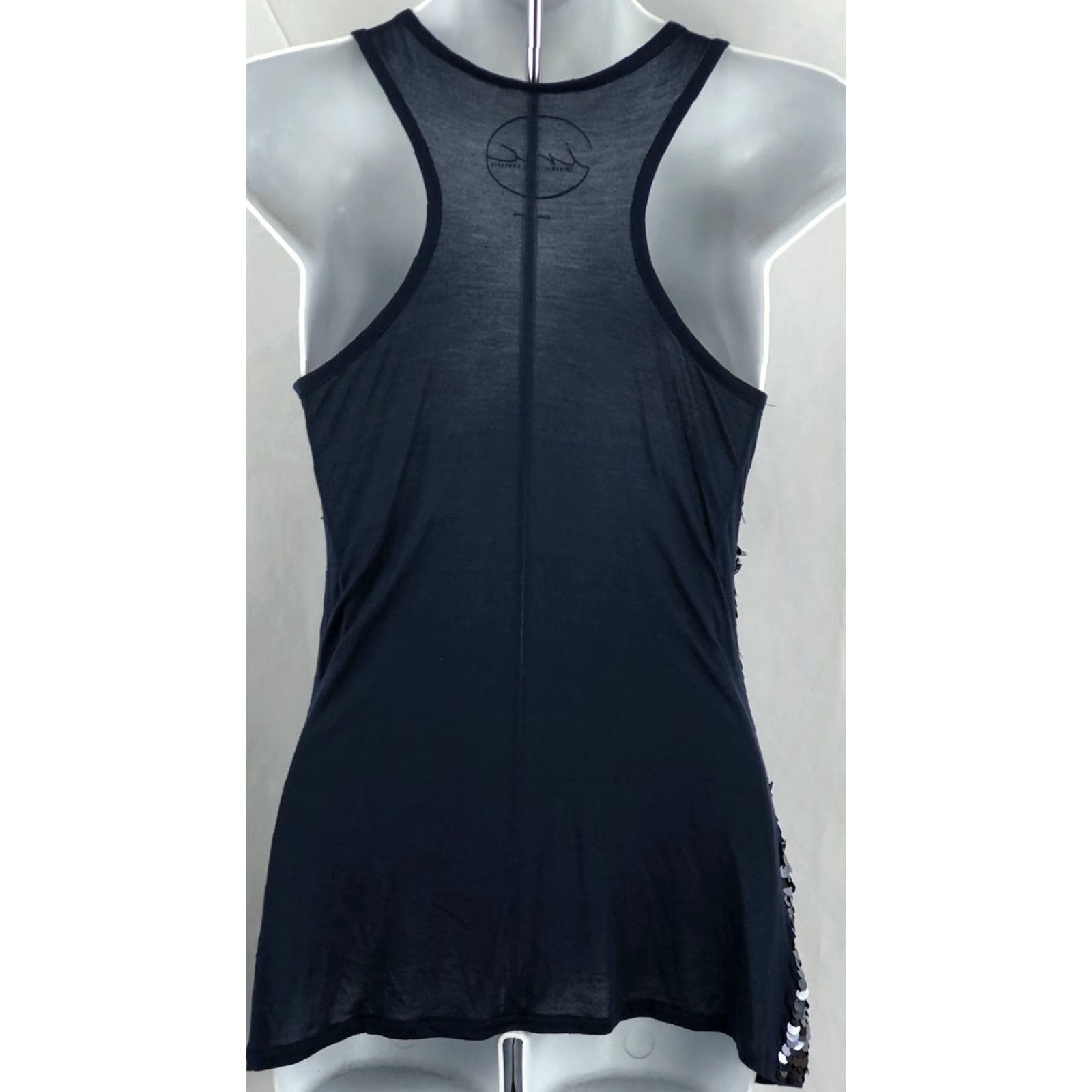 Incu INC Tank Top S Blue Sequin ScoopNeck Sleeveless Club Disco Ball Y2K Party Bling Shirt Womens Small Blue Sequin Camisole Tank Top Size S / US 4 / IT 40 - 3 Thumbnail