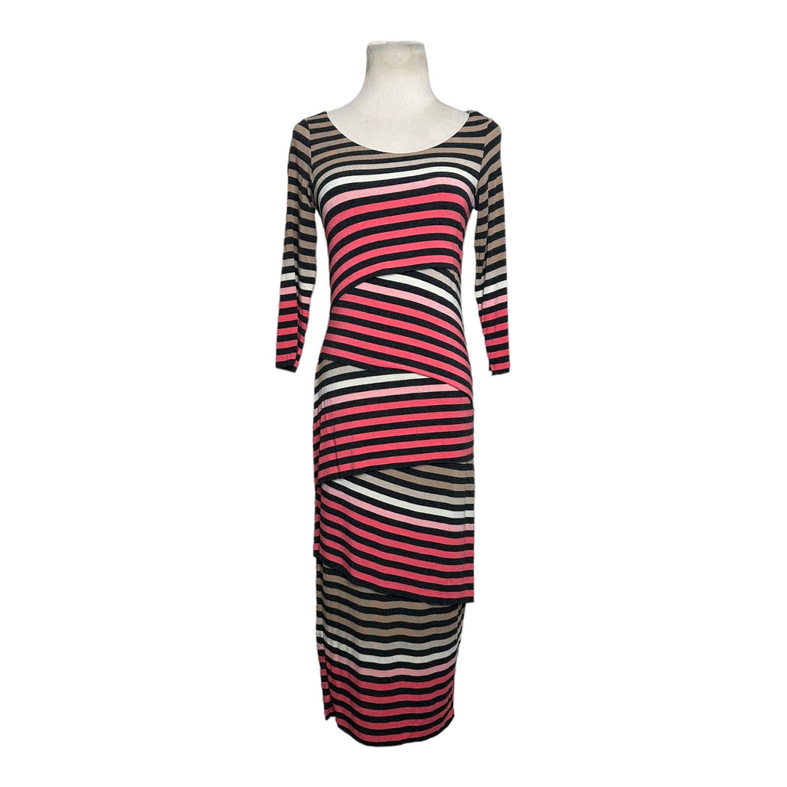 Bailey 44 Bailey/44 Striped Knit Column Midi Dress Size S Size S / US 4 / IT 40 - 6 Thumbnail