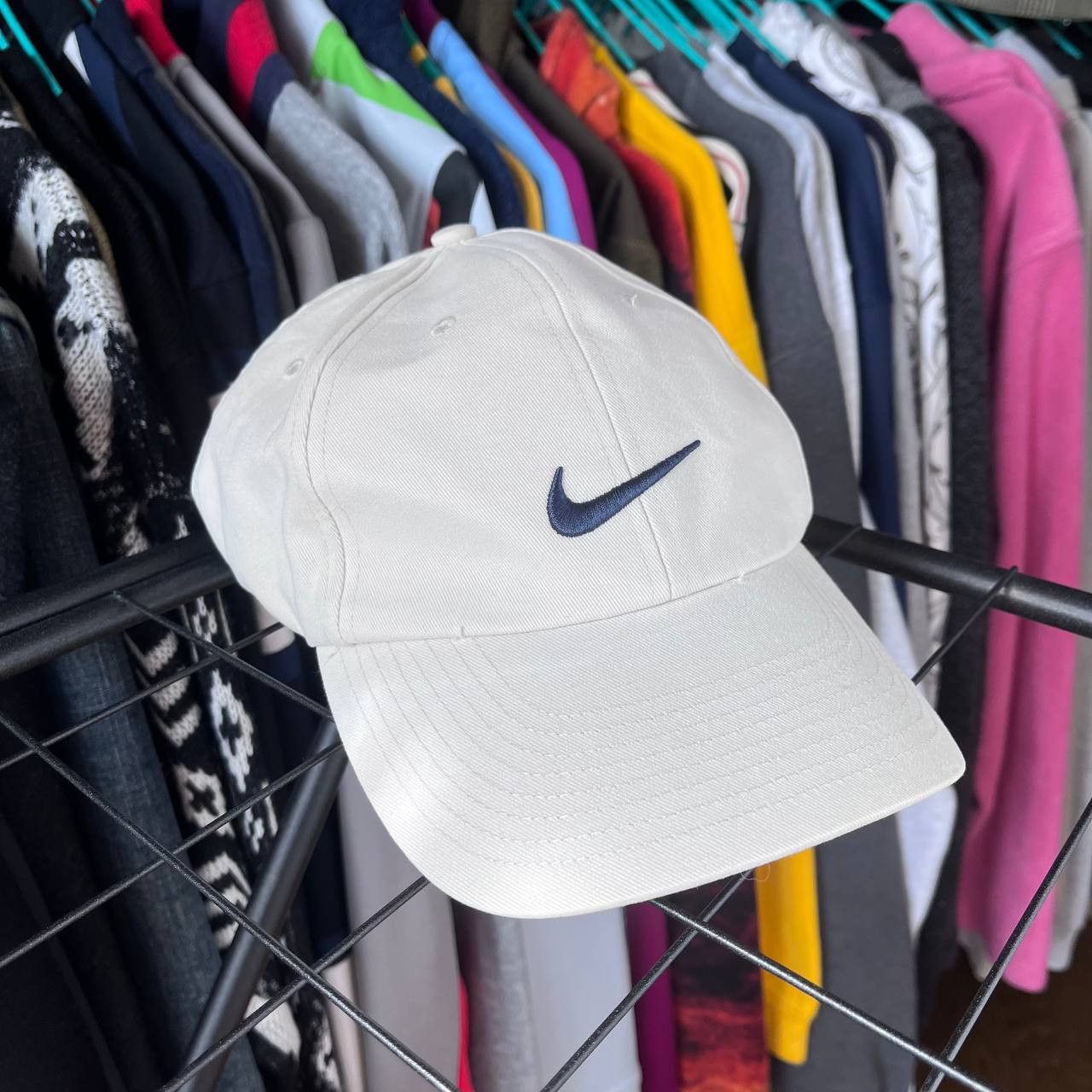 Nike Vintage Nike Faded Distressed Beige Cap Size ONE SIZE - 1 Thumbnail