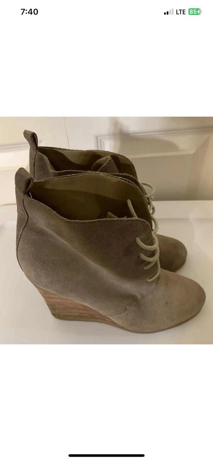 Steve Madden Steve Madden Women Sz 7.5M Brown Leather Wedge boots Danni Size US 7.5 / IT 37.5 - 1 Thumbnail