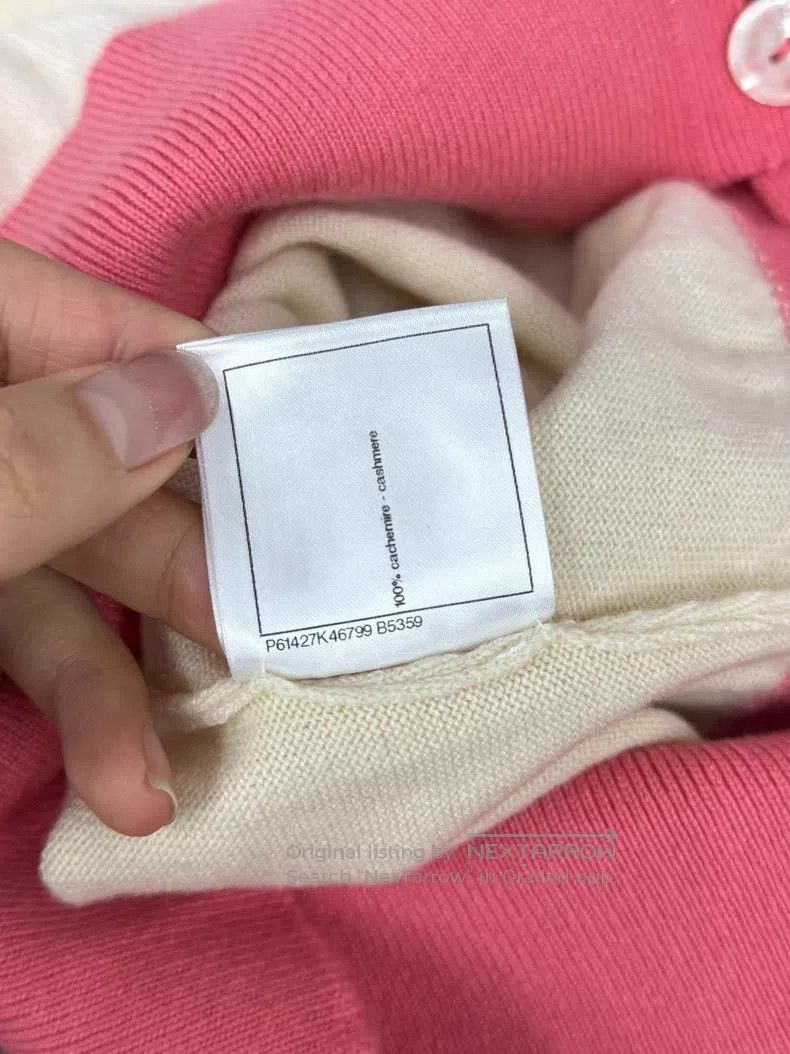 Chanel Chanel Beach Series Pink Beige Cashmere Knitted Cardigan c Size XS / US 0-2 / IT 36-38 - 7 Thumbnail