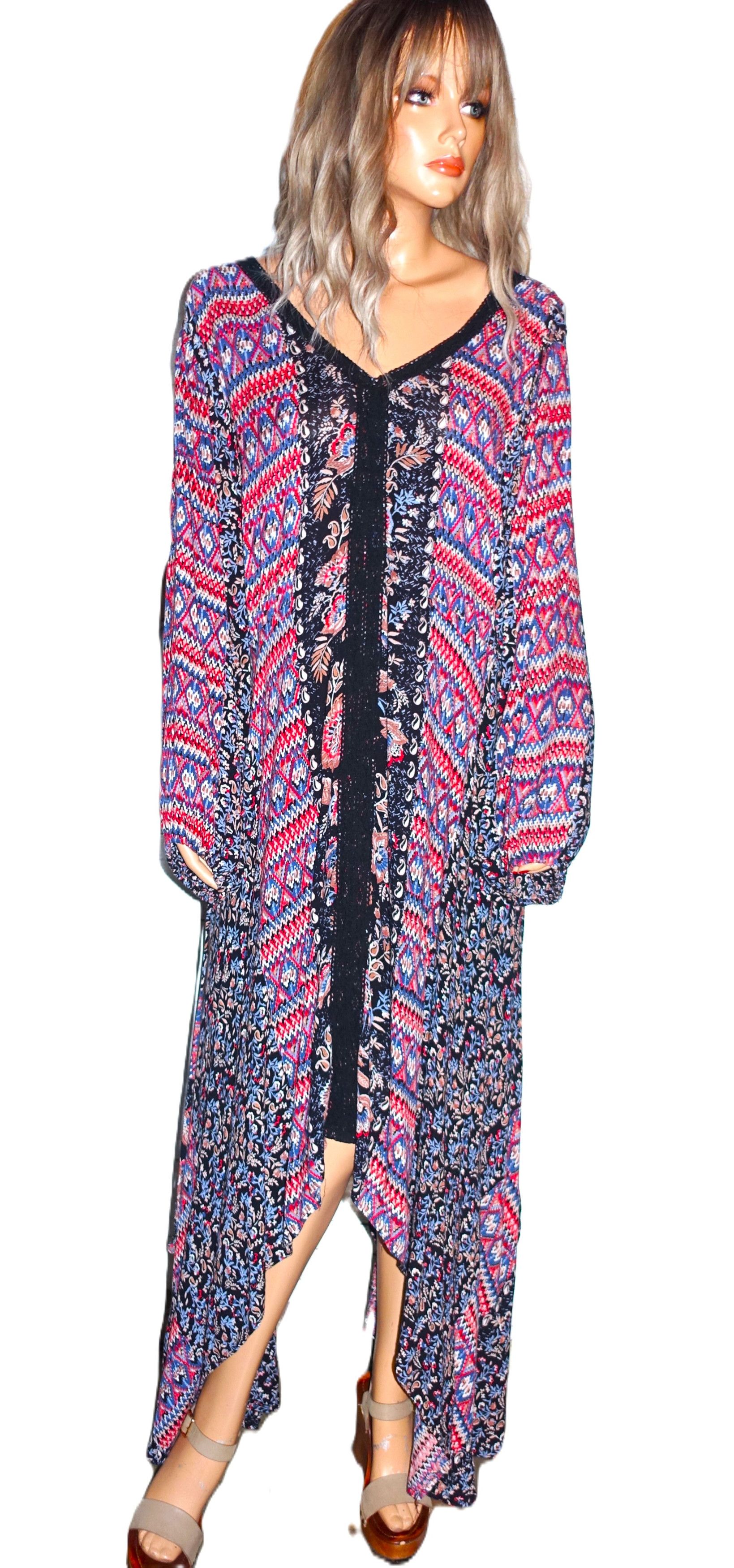 Vintage Vintage Nostalgia Boho High Lo Dress XL Size XL / US 12-14 / IT 48-50 - 2 Thumbnail