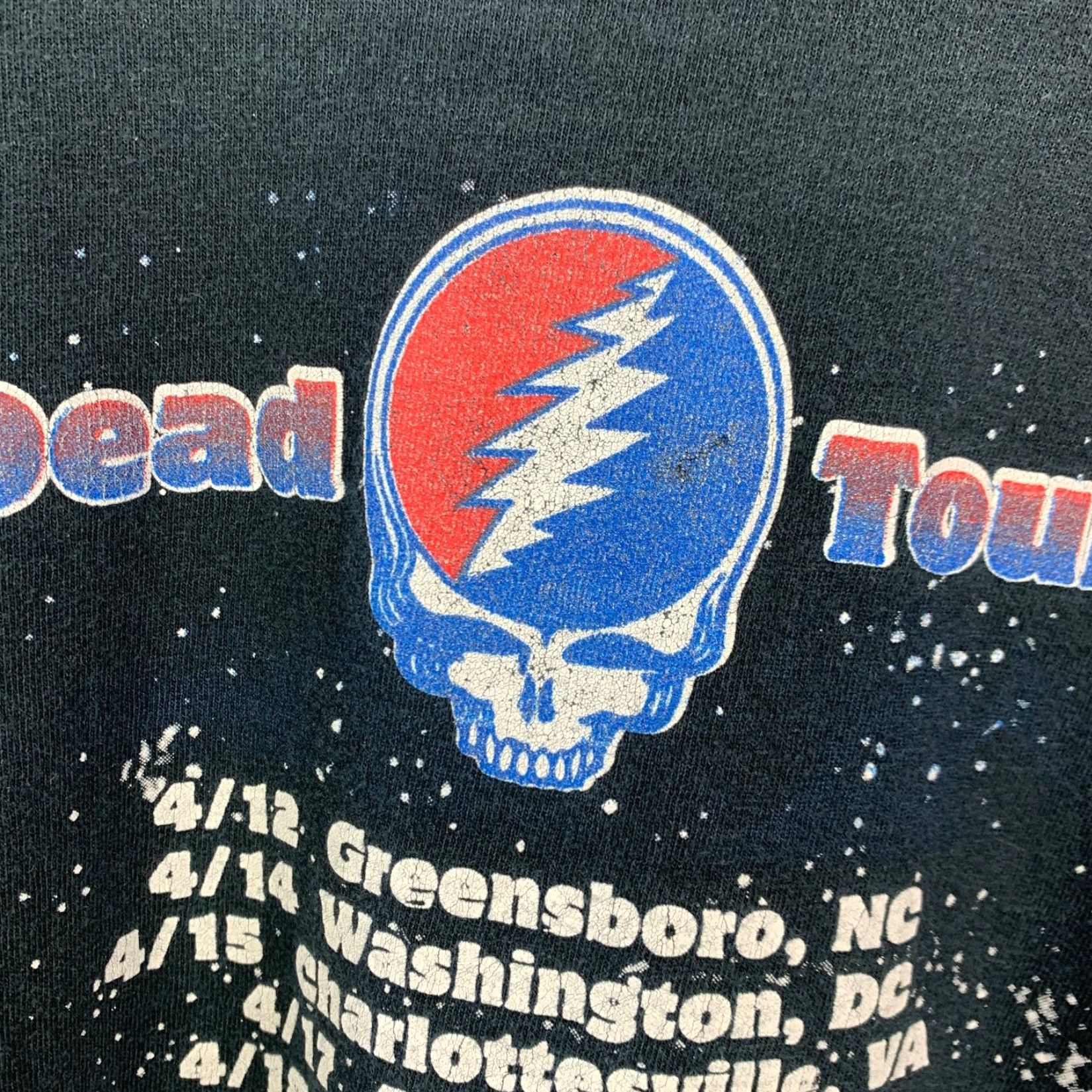 Gildan Grateful Dead The Dead Tour '09 Gildan T-Shirt Men’s Black XL 100% Cotton Size US XL / EU 56 / 4 - 7 Thumbnail