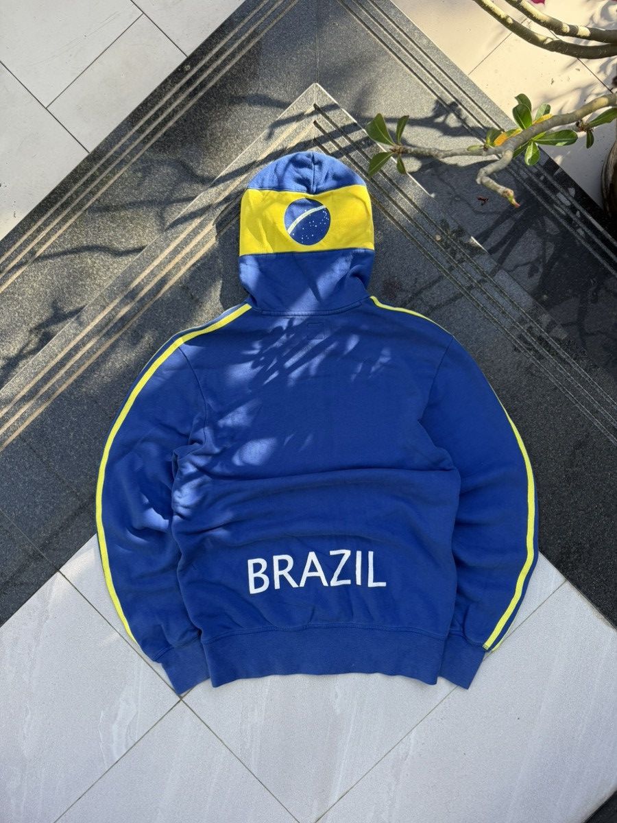 Adidas 90’s ADIDAS BRAZIL RARE MULTI LOGO RETRO VINTAGE HOODIE Size US M / EU 48-50 / 2 - 1 Thumbnail