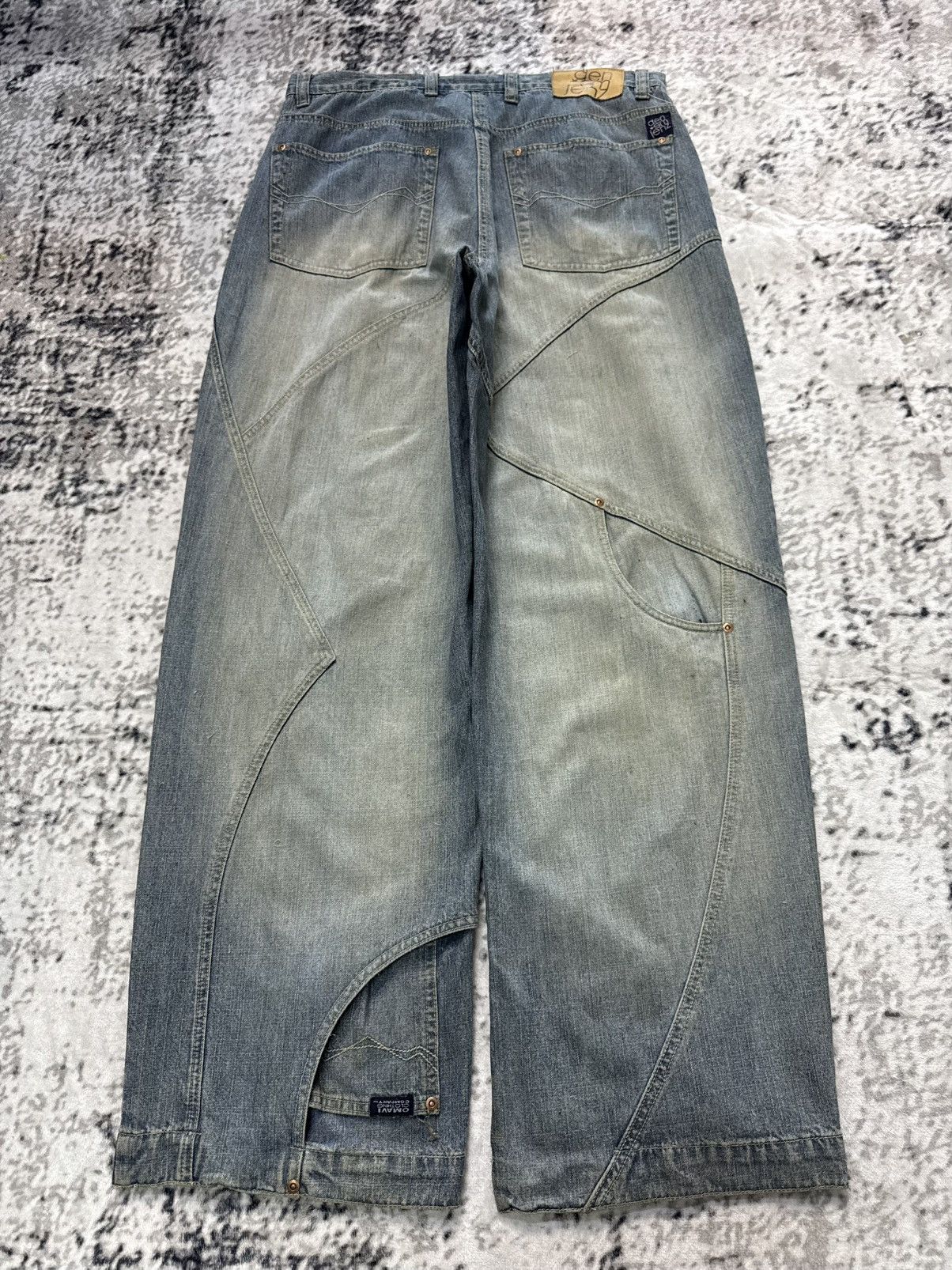 JNCO Y2K Vintage Den Em Jenz Crazy Paneled Baggy Jeans Size US 36 / EU 52 - 2 Thumbnail