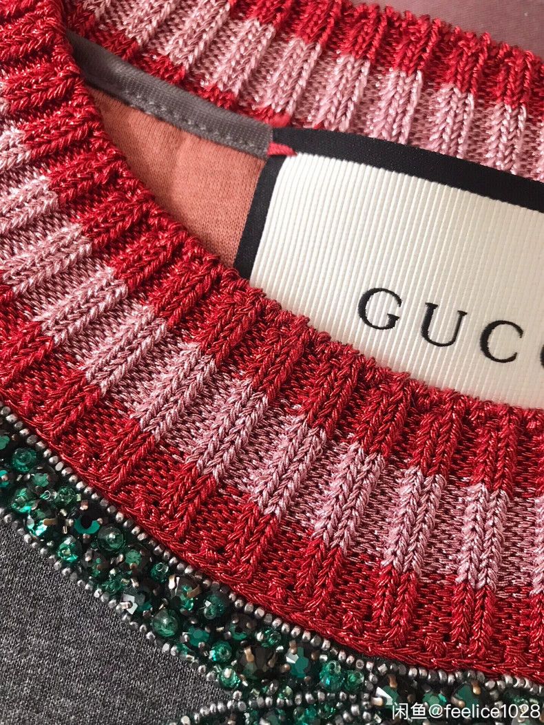 Gucci Gucci All-diamond collar bright liner sweatshirt 2503-Nexta Size XS / US 0-2 / IT 36-38 - 4 Thumbnail