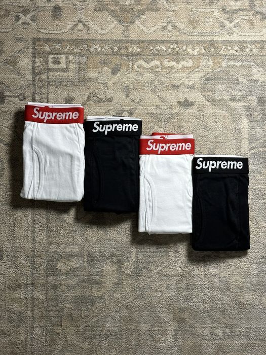 Supreme x Hanes Boxer Briefs (4 Pack) Black S