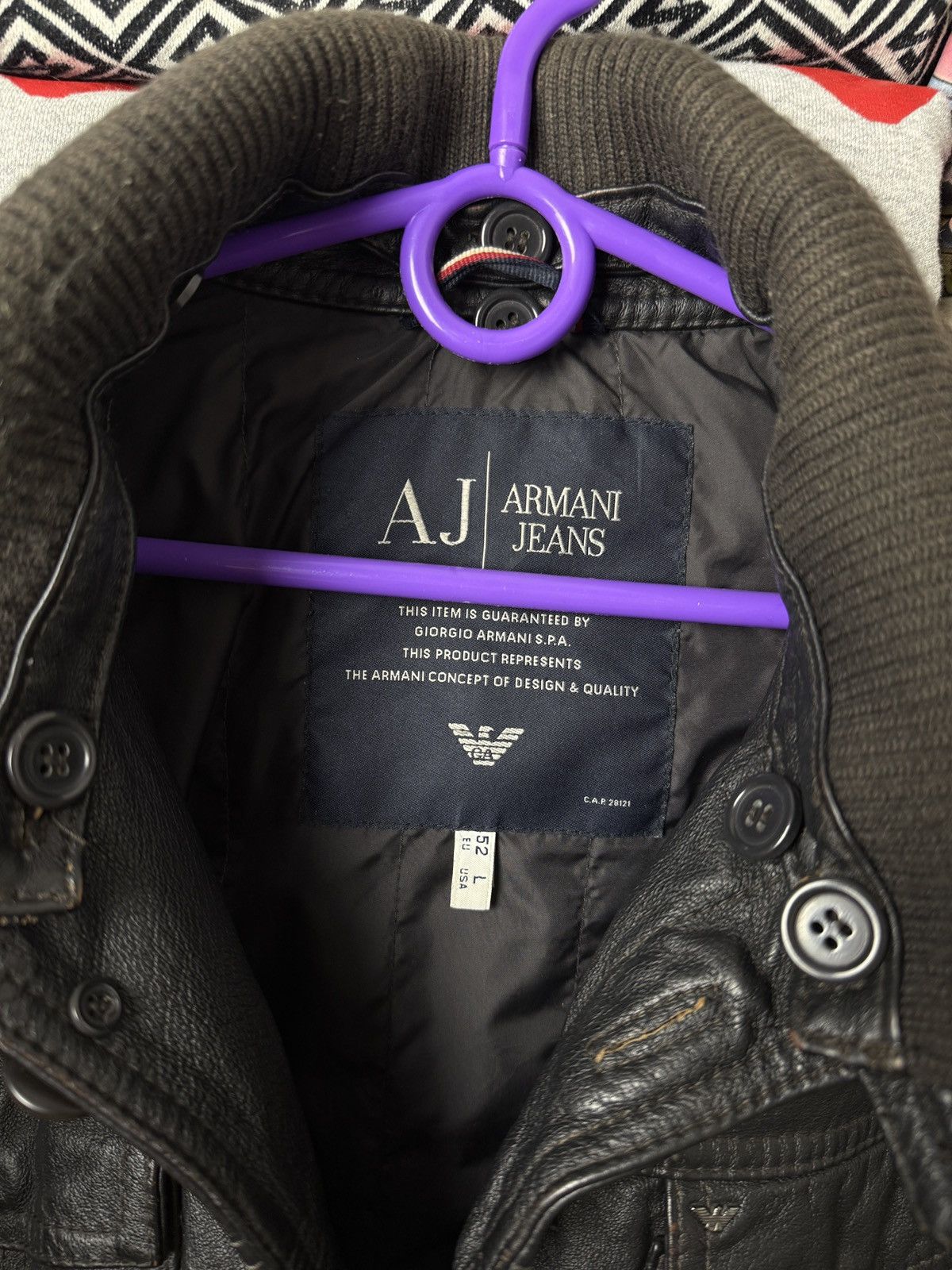 Giorgio Armani Armani Leather Jacket Multi Pocket Size 52 Size US L / EU 52-54 / 3 - 21 Thumbnail