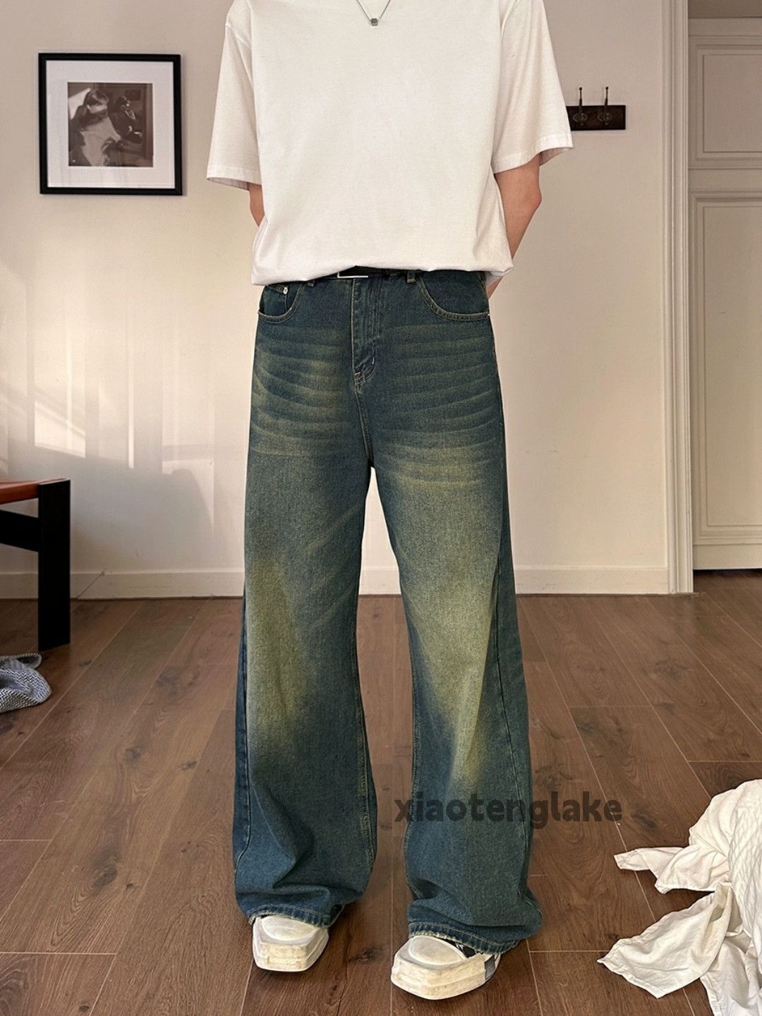 Jean × Vintage washed faded loose baggy y2k flared jeans Size US 32 / EU 48 - 7 Thumbnail