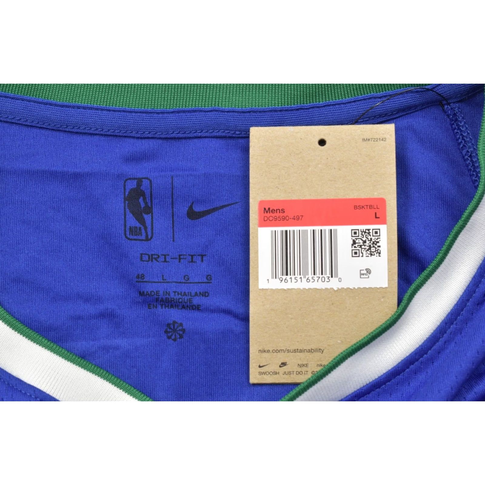 Nike Nike Luka Doncic Dallas Mavericks NBA City Swingman Jersey Blue Mens L NEW T-Shirt Dri-FIT Breatherable Summer Sports Size US L / EU 52-54 / 3 - 6 Thumbnail