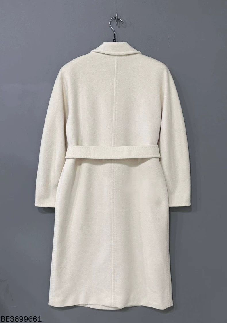 Max Mara Max Mara White 101801 Long Coat Size S / US 4 / IT 40 - 3 Thumbnail