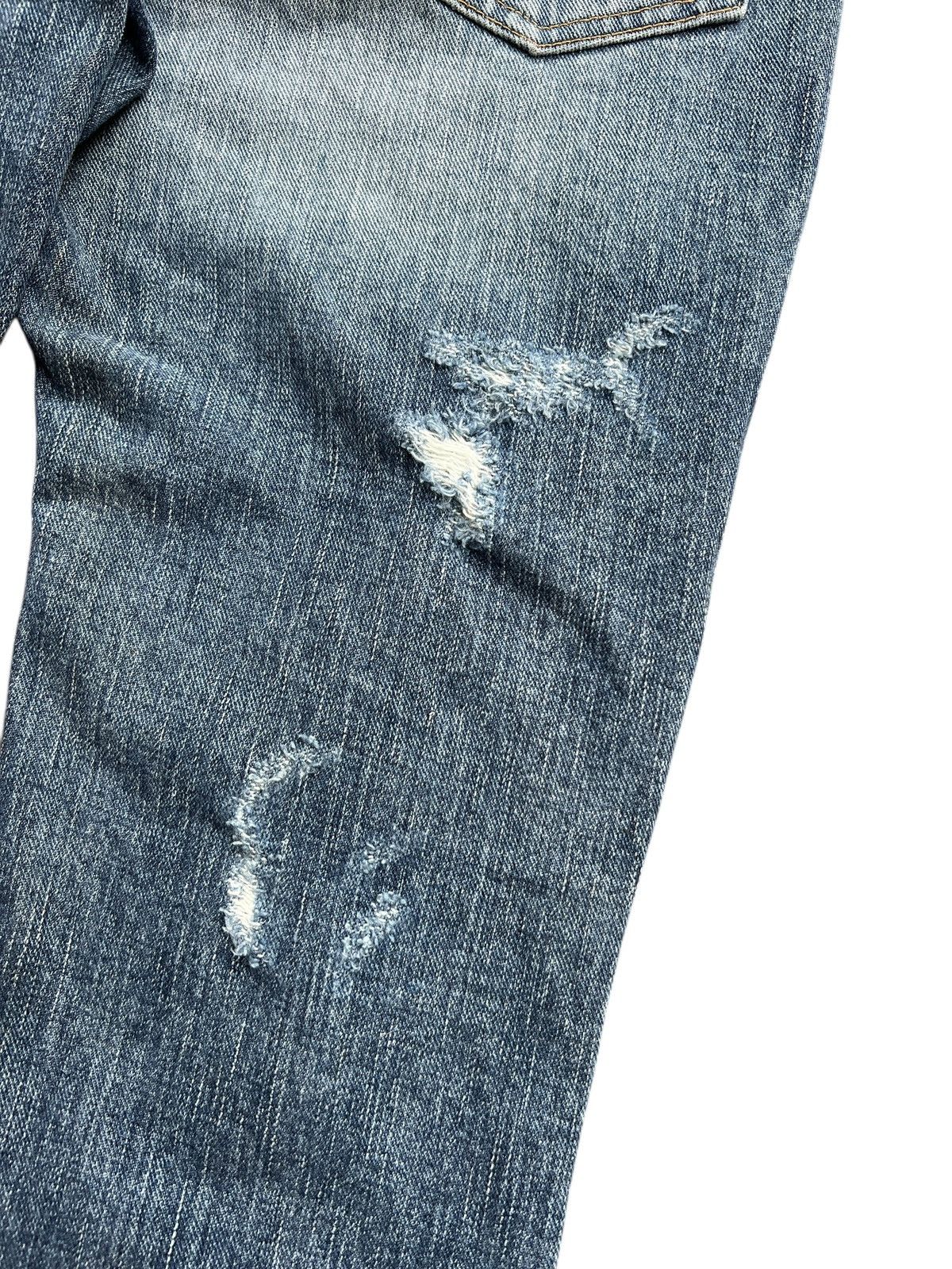 RIPVANWINKLE 1990s Rip Van Winkle Light Boot Cut Ripped Jeans Size US 31 - 9 Thumbnail