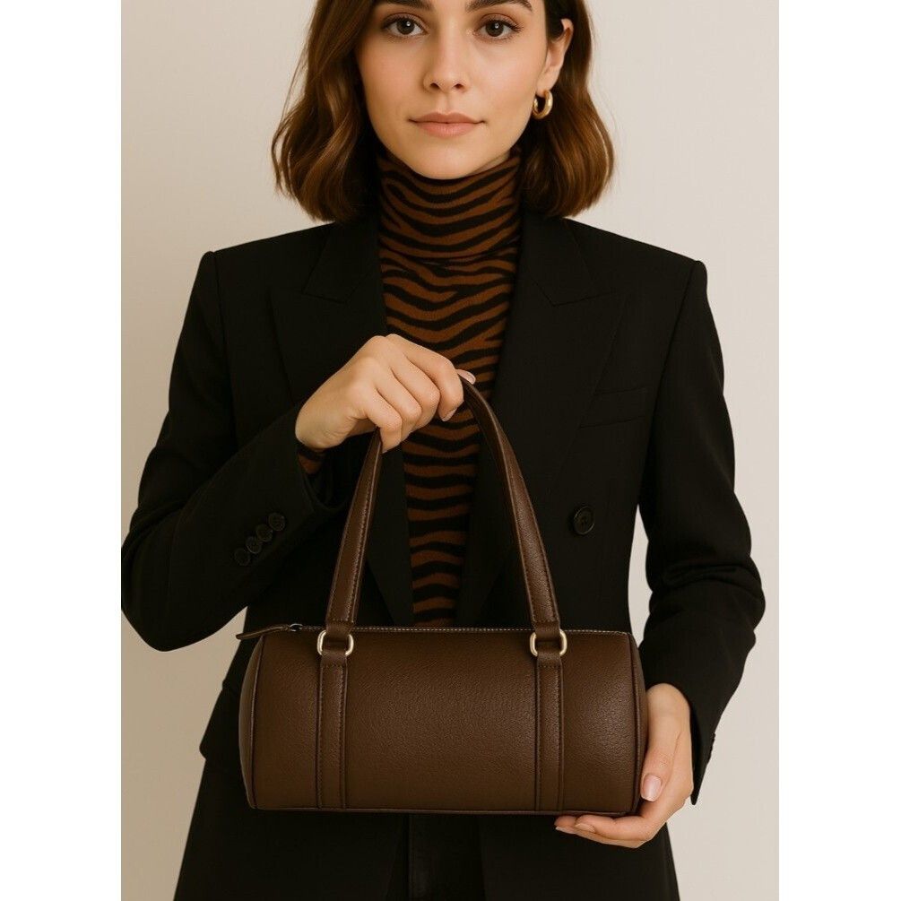 Dooney Bourke Dooney & Bourke Brown Pebbled Leather Shoulder Bag, Women's
