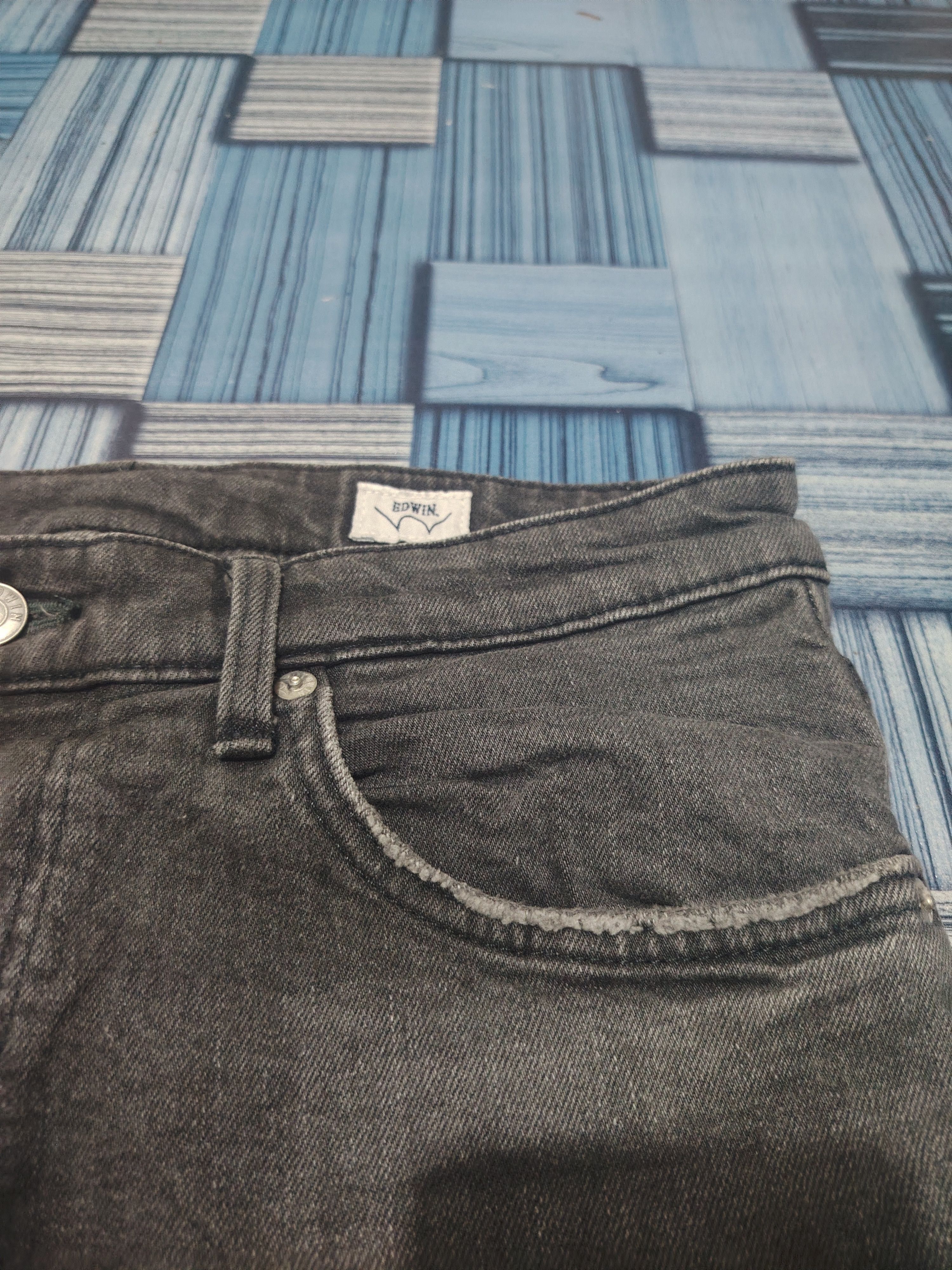 If Six Was Nine Japanese Edwin stretch Distressed Jeans Size US 31 - 12 Thumbnail