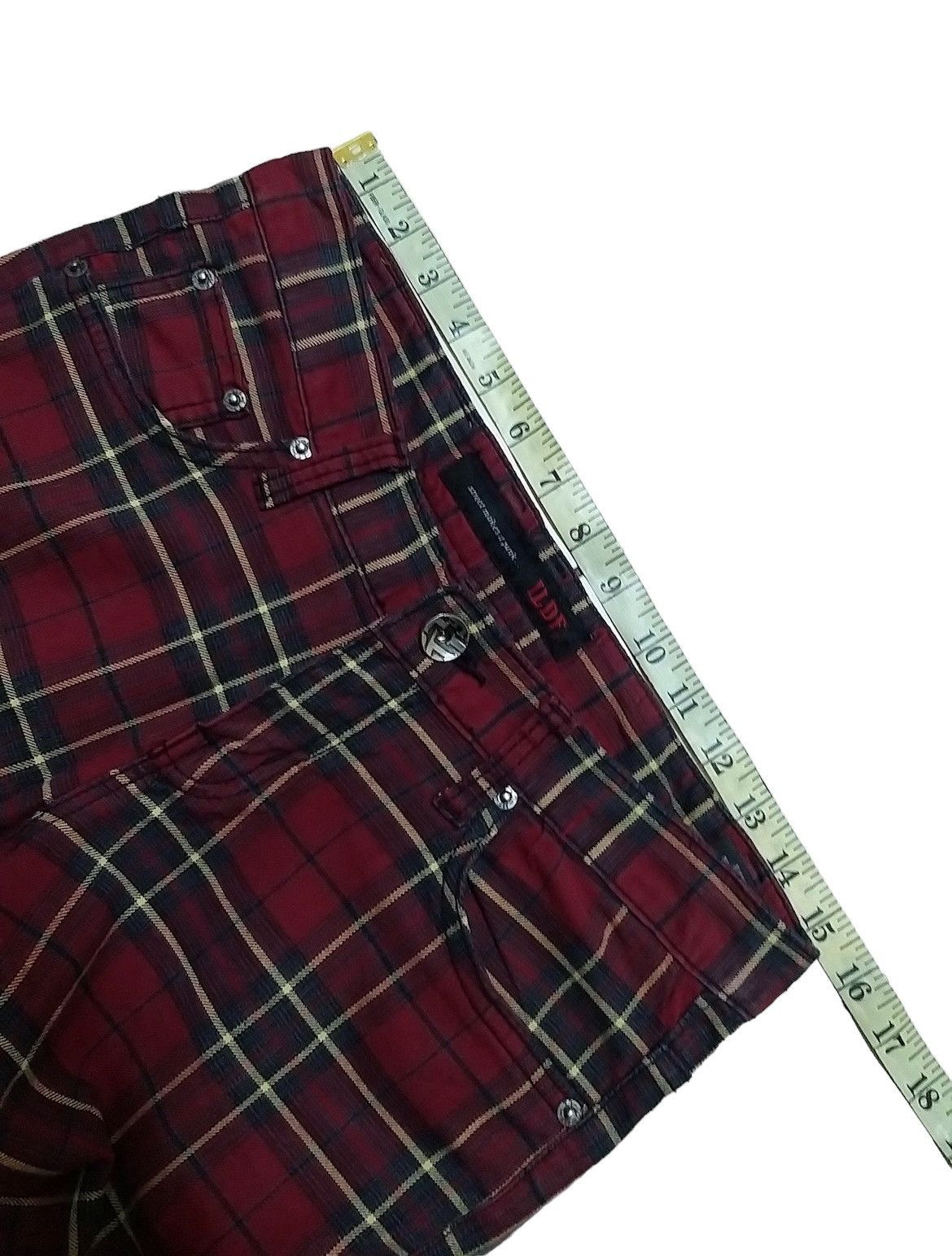 Japanese Brand SICK💥ILDF PUNK GOTHIC CHECKERED JEANS Size US 31 - 5 Thumbnail