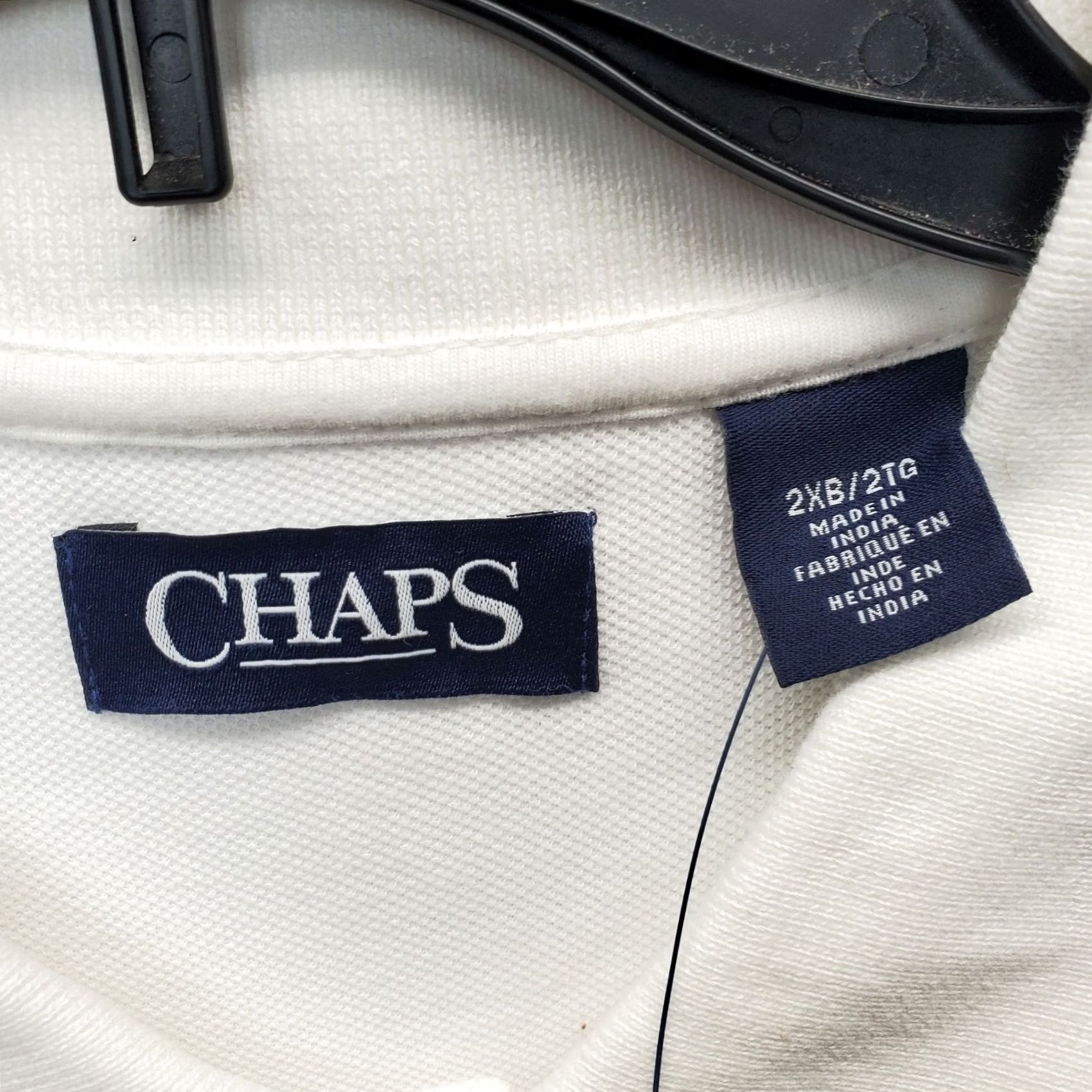 Chaps Chaps Polo Shirt Mens 2XB White Performance Short Sleeve High Low Slit Popover Size US XXL / EU 58 / 5 - 6 Thumbnail