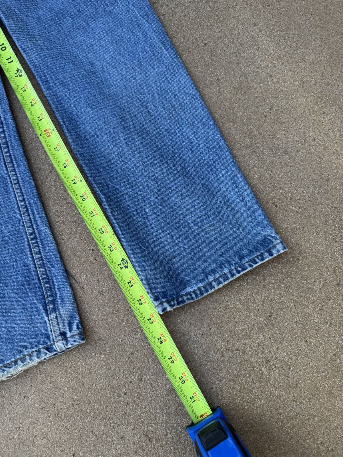 Levi's × Vintage Vtg 90’s Levi’s 501xx Buttonfly Straight Faded Jeans 29x27 Size US 29 - 10 Thumbnail